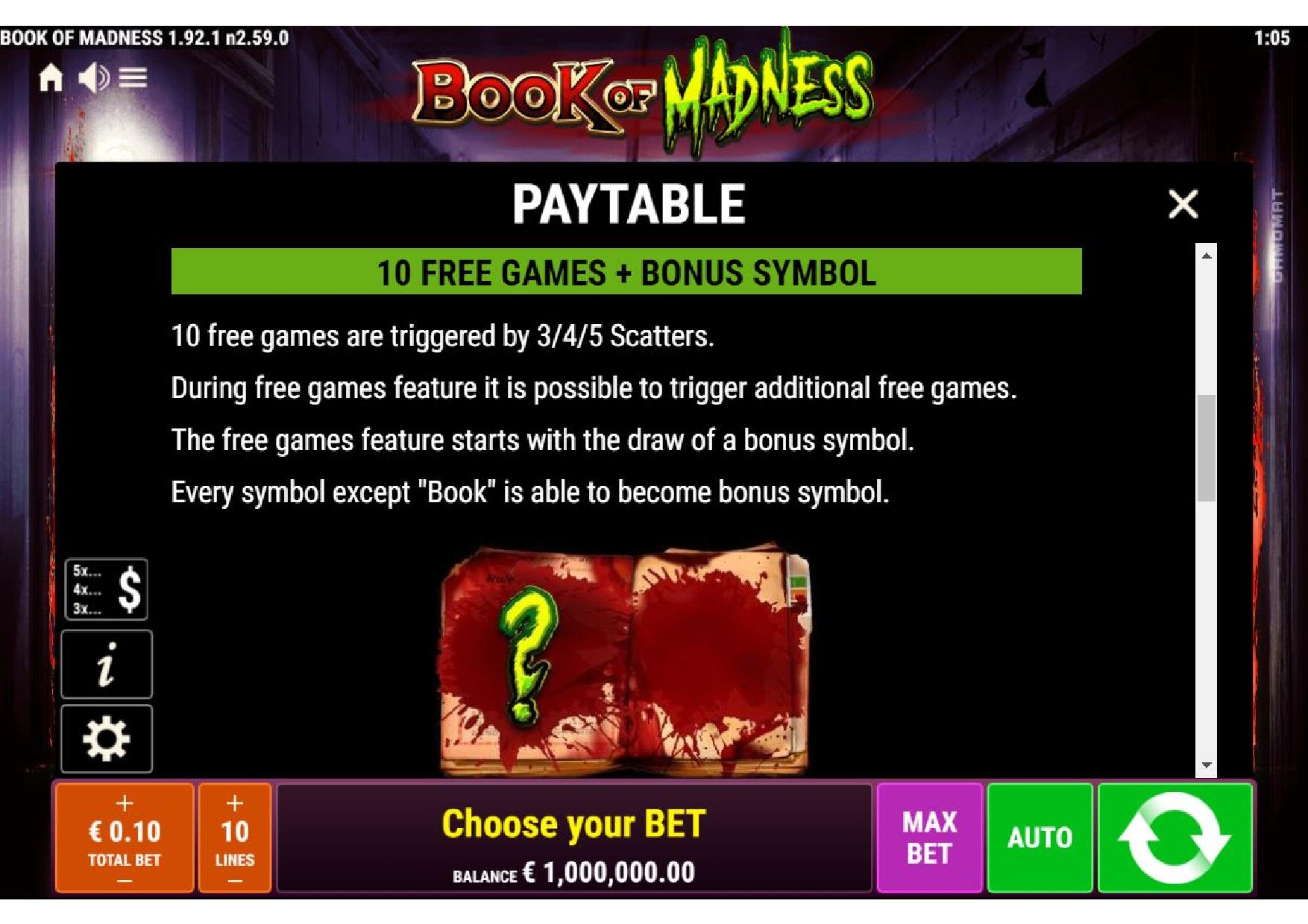 Book Of Madness Slot Games Bonus Symbol